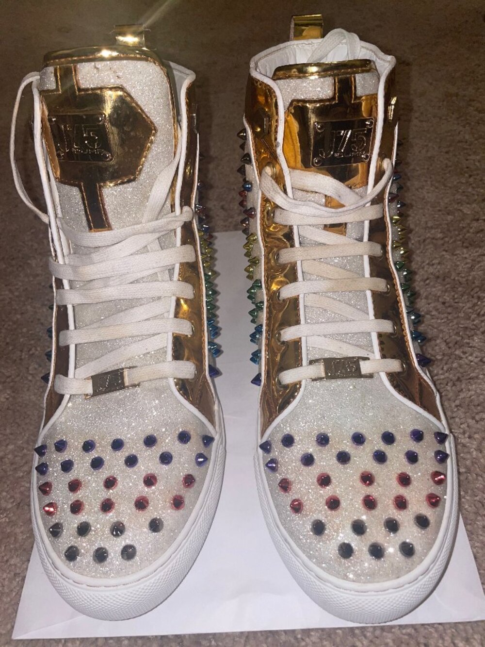 J75 by JUMP Studded Glitter High Top Sneakers US 12